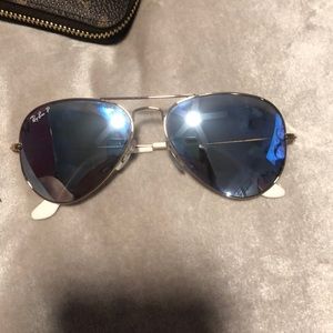 Silver flash ray-bans, smaller size (not kids)